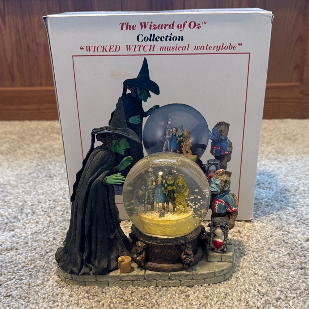 Wizard of Oz Wicked Witch Musical Waterglobe Vintage 1995 Dave Grossman with Box